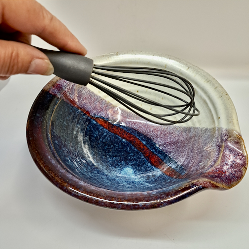#250715 Mixing Bowl with Whisk $18 at Hunter Wolff Gallery